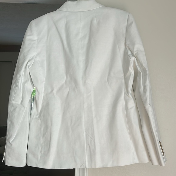 J. Crew Helena blazer in stretch linen blend BX793 Size 10 white - Picture 5 of 6